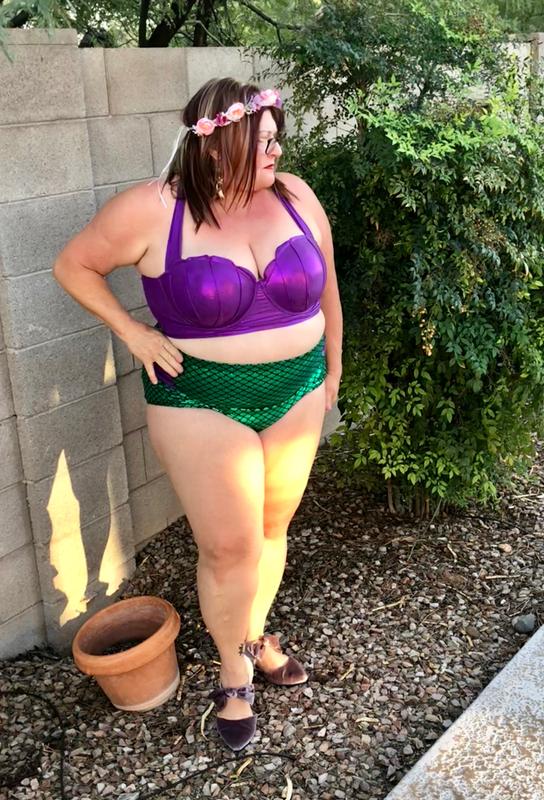 Plus Size - Disney The Little Mermaid Ariel Shell Purple Wireless Triangle  Bikini Top - Torrid