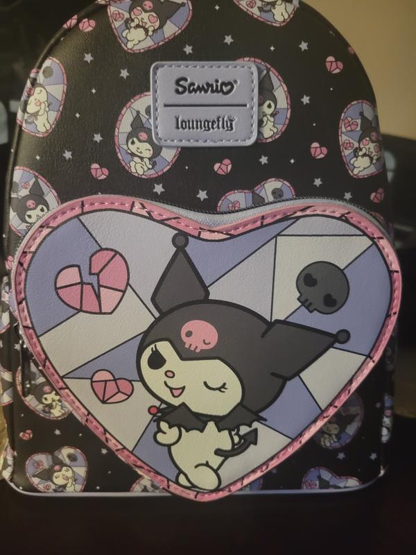 Loungefly Kuromi Stained Glass Mini Backpack | Hot Topic display picture 1