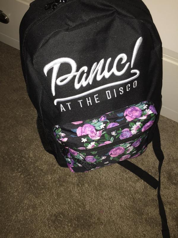 Panic At The Disco Floral Embroidered Backpack Hot Topic