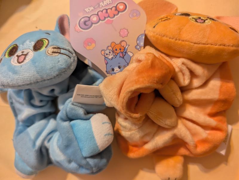 Tom And Jerry Gokko Plush Hair Scrunchie Set | Hot Topic