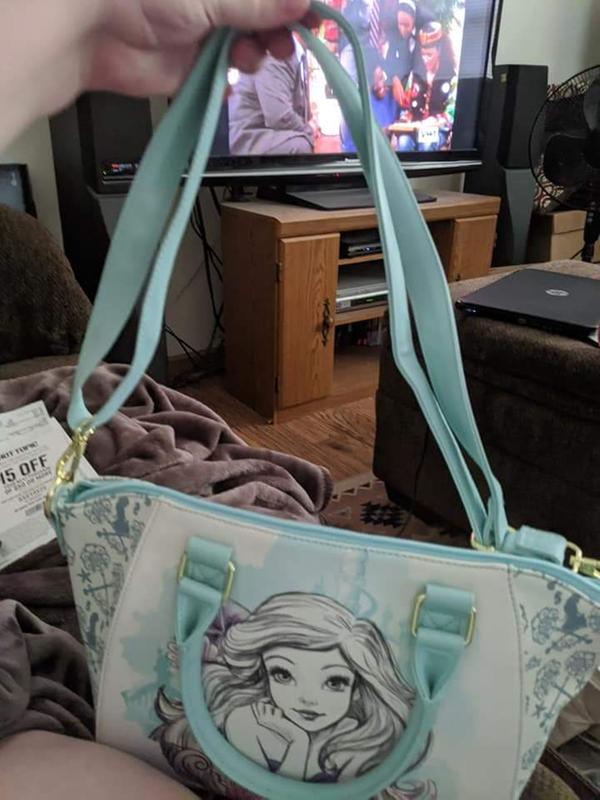 Loungefly Disney The Little Mermaid Blue Watercolor Satchel Bag