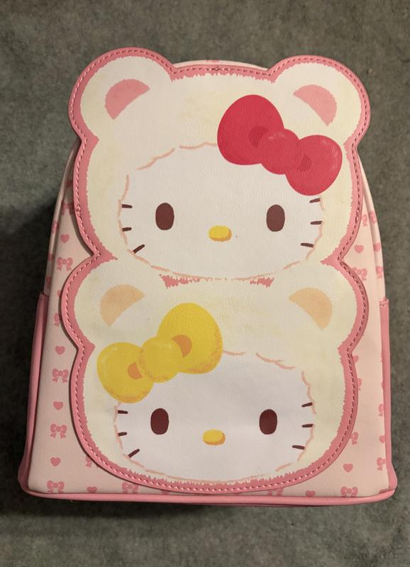 Loungefly Hello Kitty & Mimmy White Teddy Bear Mini Backpack  display picture 1
