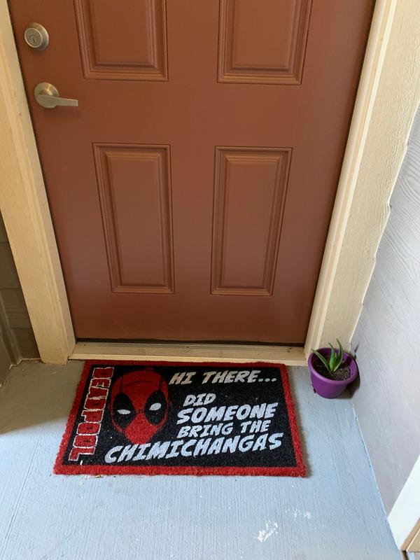 Hot Topic Marvel Deadpool Chimichangas Doormat