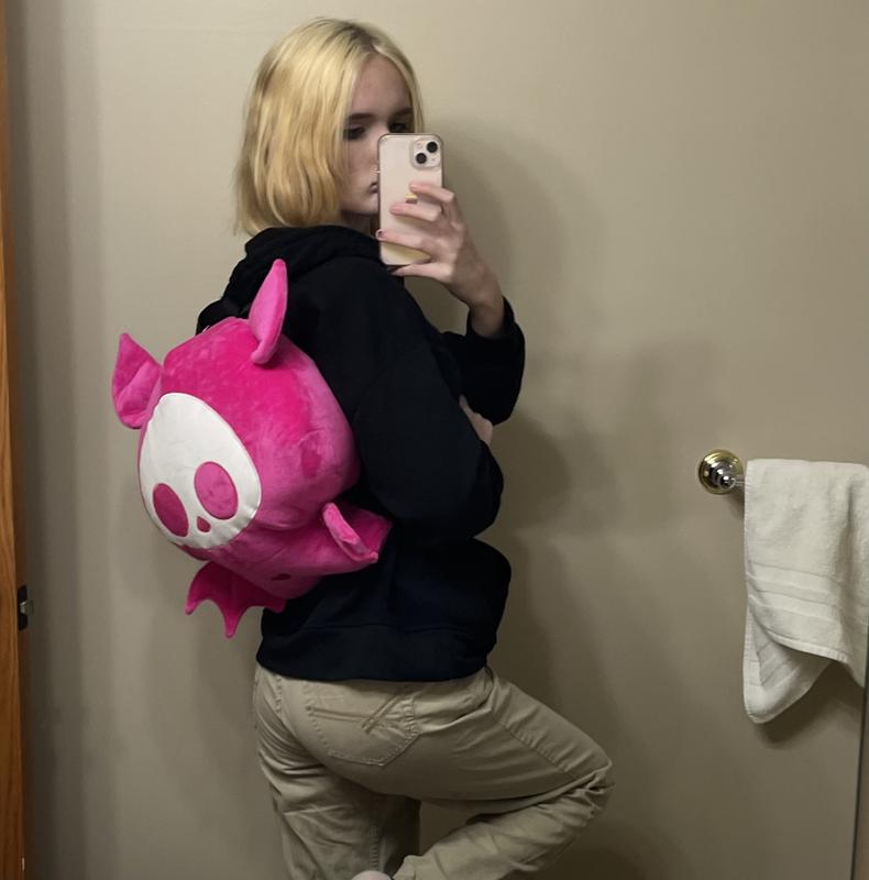 Skelanimals Pink Diego Plush Backpack | Hot Topic display picture 2