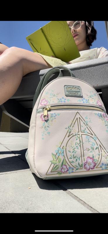 Loungefly harry potter floral best sale deathly hallows mini backpack