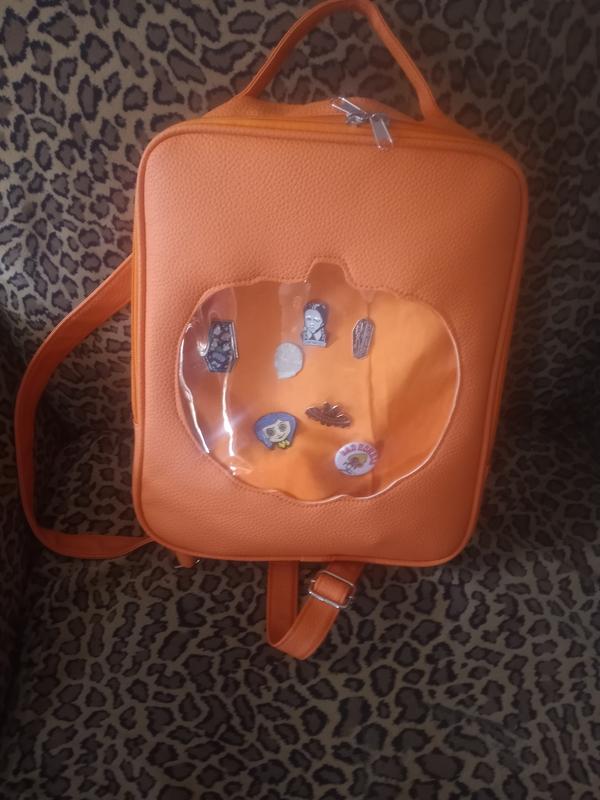 Pumpkin Cutout Pin Collector Mini Backpack | Hot Topic display picture 1