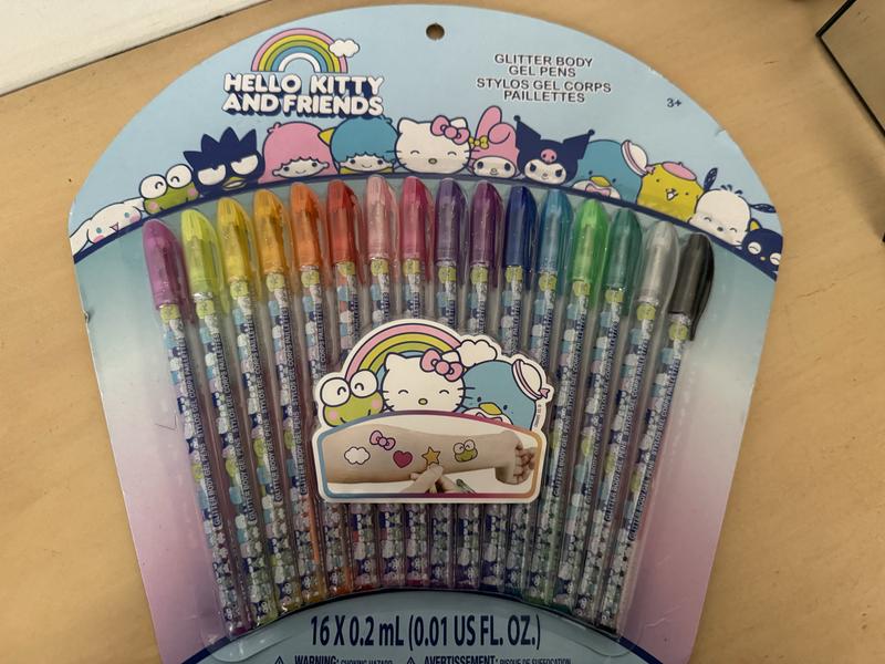 Hello Kitty And Friends Glitter Body Gel Pen Set