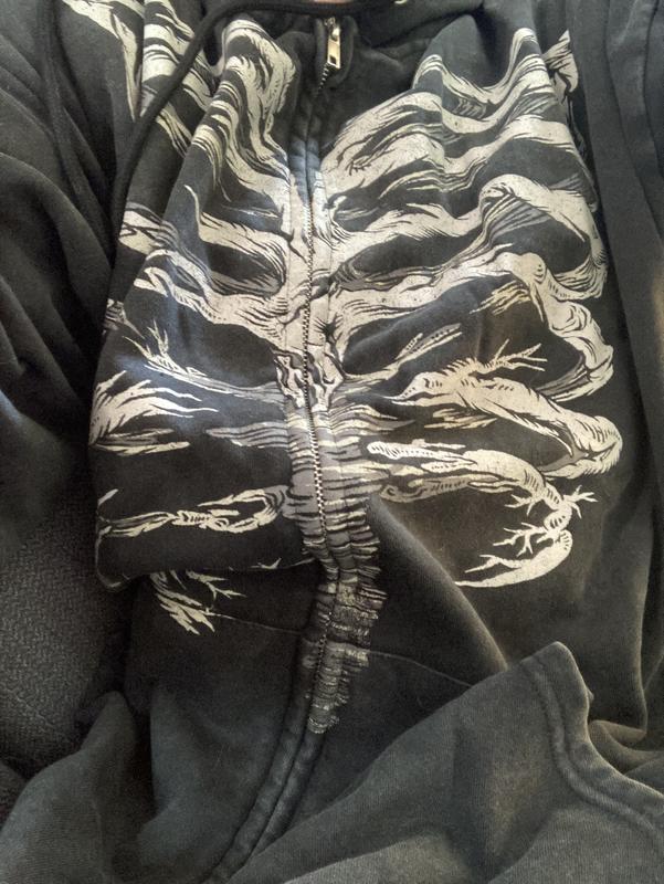 Rib Cage Illustrated Oversized Hoodie | Hot Topic