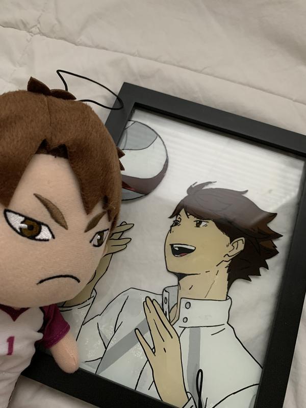 Haikyu!! Ushijima Plush Pin - Officially Licensed Anime Collectible, Multicolor