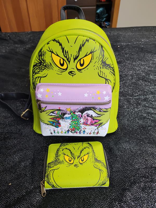 Loungefly Dr. Seuss How the Grinch Stole Christmas Grinch & Max Figural  Mini Backpack