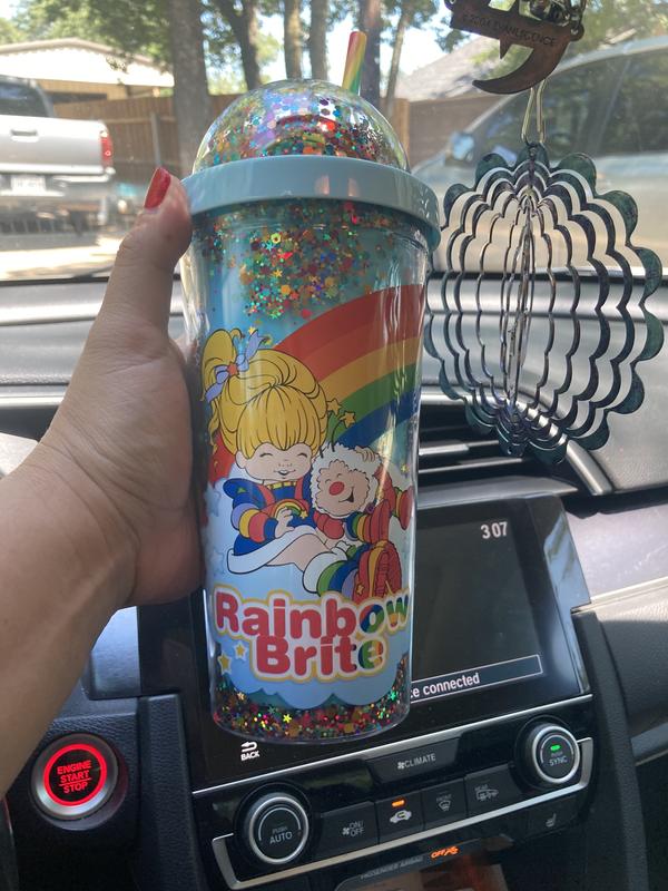 Rainbow Brite Glitter Dome Acrylic Travel Cup | Hot Topic