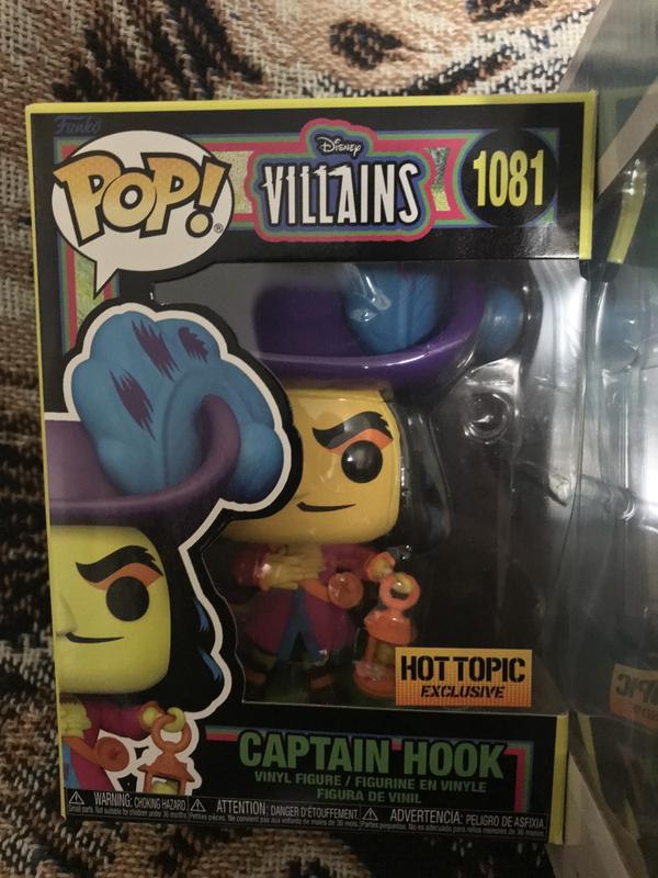 Disney Villains Pop! Captain Hook (Blacklight) Vinyl Figure Hot Topic  Exclusive