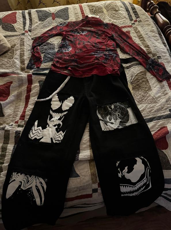 パンツ Venom wear skull pattern pants Venom wear skull pattern