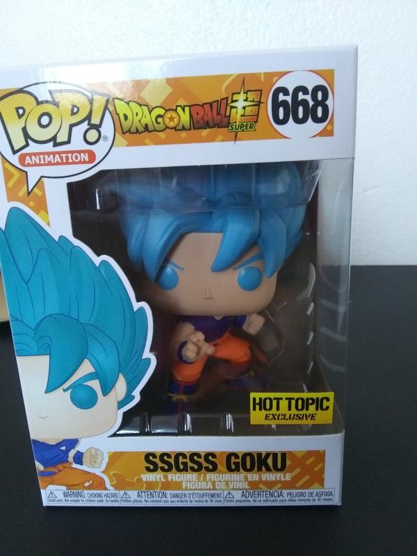  Funko Dragon Ball Super - Pop Vinyl Figure 668 SSGSSS Goku 9 cm  GA Excl : Toys & Games