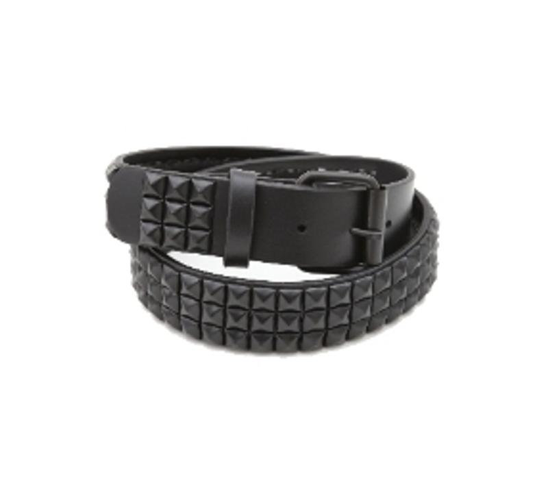 ベルト VACANT Archive : 25SS / TATE CRACK DOUBLE STUD BELT (BLACK) VACANT Archive ベイカントアーカイブ SS25 TATE CRACK DOUBLE