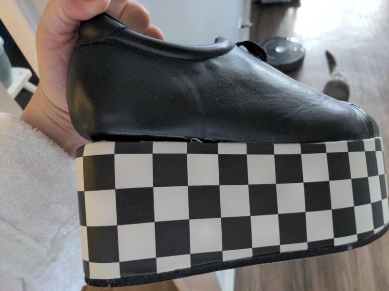 Checkered discount platform shoes