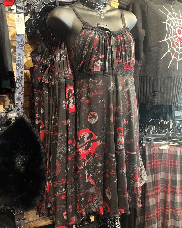 hot topic mesh dress Cherry Glitter Mesh Dress