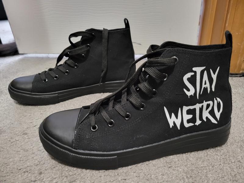 Stay Weird Hi-Top Sneakers | Hot Topic