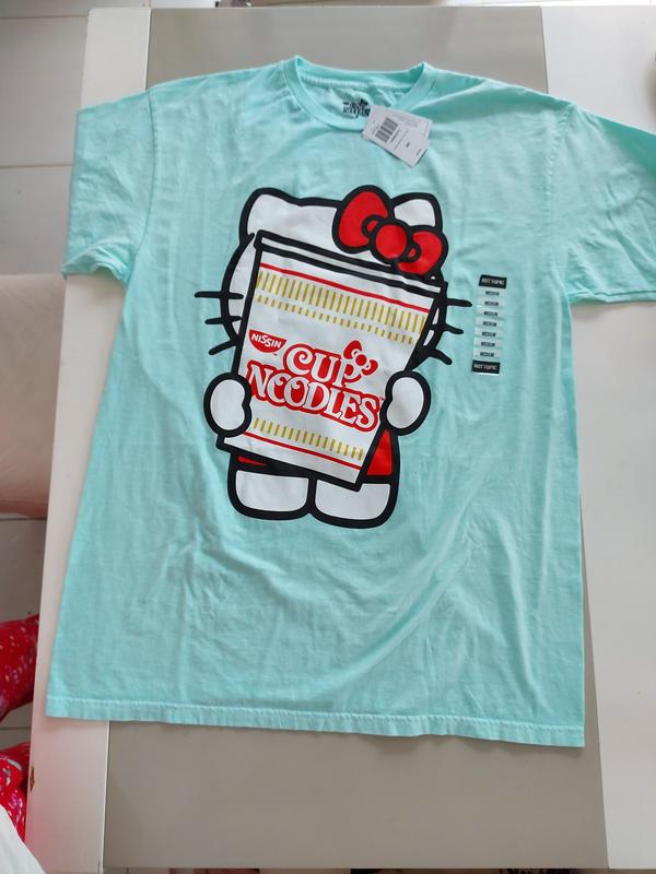 Nissin Cup Noodles X Hello Kitty Hiding Boyfriend Fit Girls T-Shirt