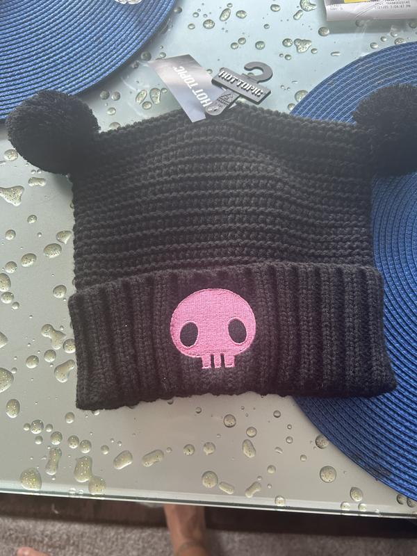 Kuromi Skull Pom Beanie Hot Topic