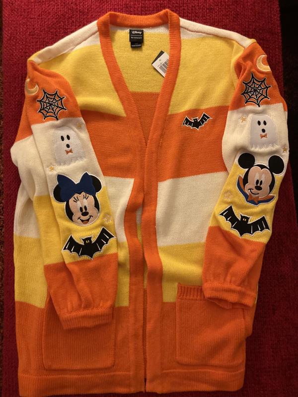 XL Disney Halloween Candy Corn Mickey Minnie buy Mouse Cardigan Sweater Ears Vampire