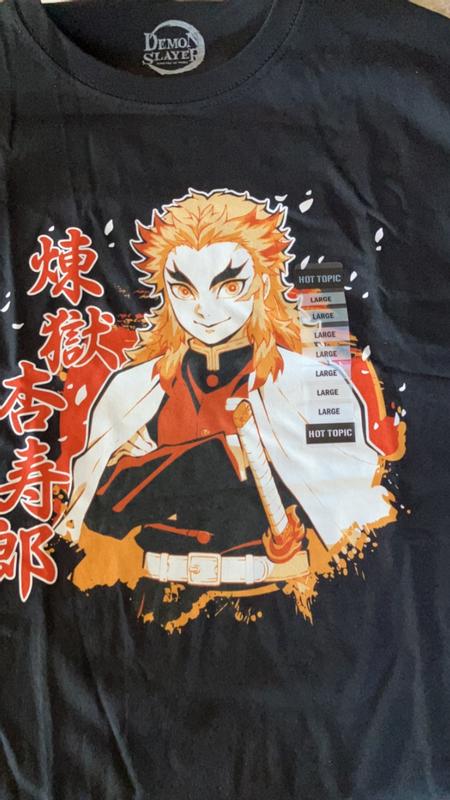 Kyojuro Rengoku Funny Anime Tshirt Men Summer White T Shirt Homme Unisex  Otaku Streetwear Demon Slayer Kimetsu No Yaiba