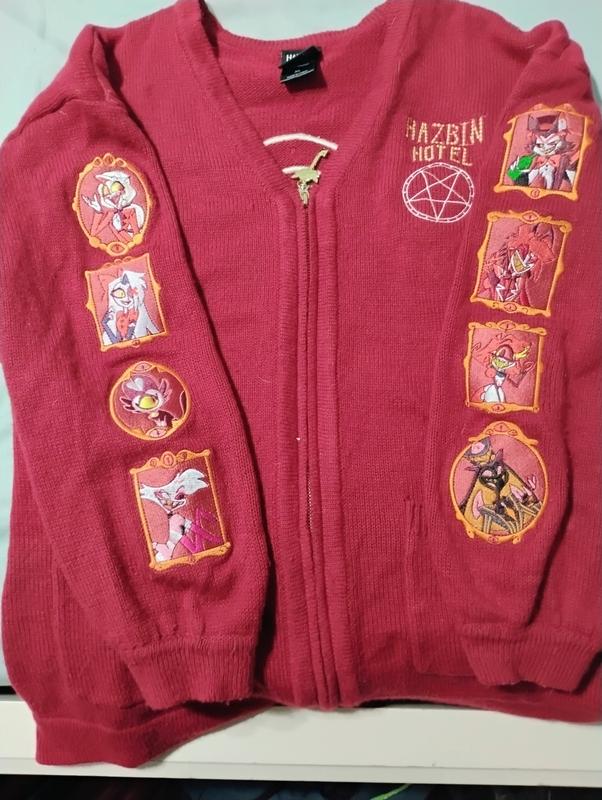 Hazbin Hotel Character Patch Girls Zipper Cardigan | Hot Topic