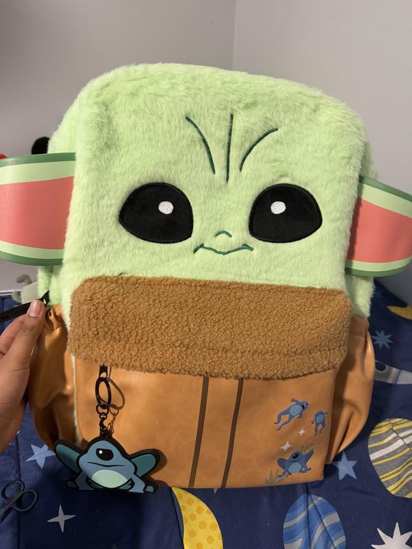 Star Wars The Mandalorian Grogu Fuzzy Backpack | Hot Topic