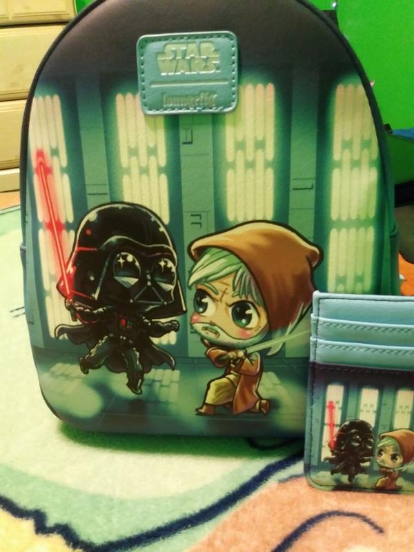 NEW Star Wars Obi-Wan Kenobi vs. Darth Vader Backpack  BIOWORLD (in plastic) darth vader backpack products for sale | eBay main image 2