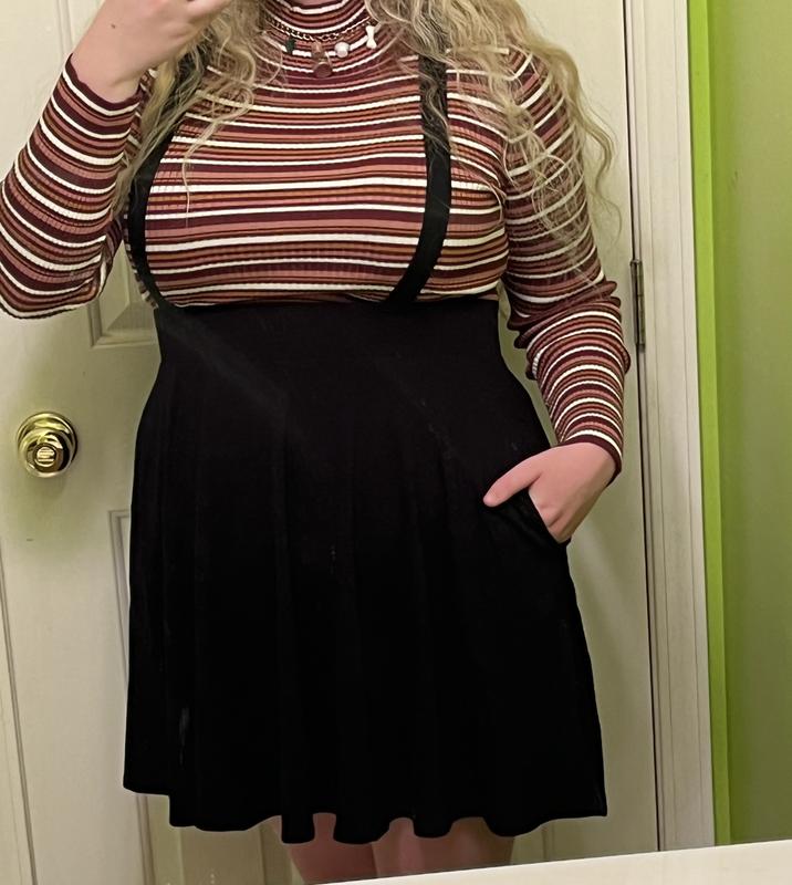 Black Suspender Circle Skirt