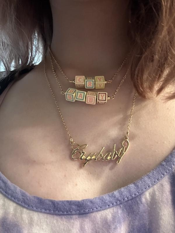 Melanie Martinez Cry Baby Blocks Necklace Set