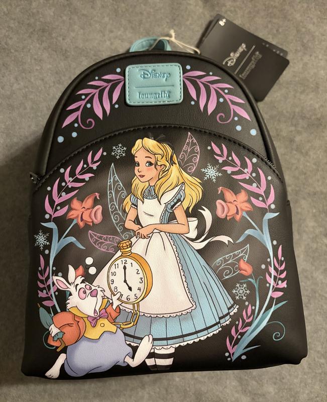 Loungefly Disney Alice In Wonderland Winter Drawing Mini Backpack NWT Loungefly Disney Alice In Wonderland Winter Drawing Mini  main image 3