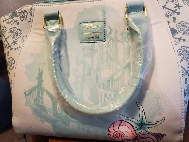 Loungefly disney the little mermaid blue watercolor satchel bag hot sale