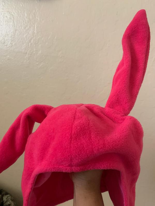 Louise Bunny Ears Hat Bob's Burgers TV Belcher Cosplay Costume Pink Hood  Gift 