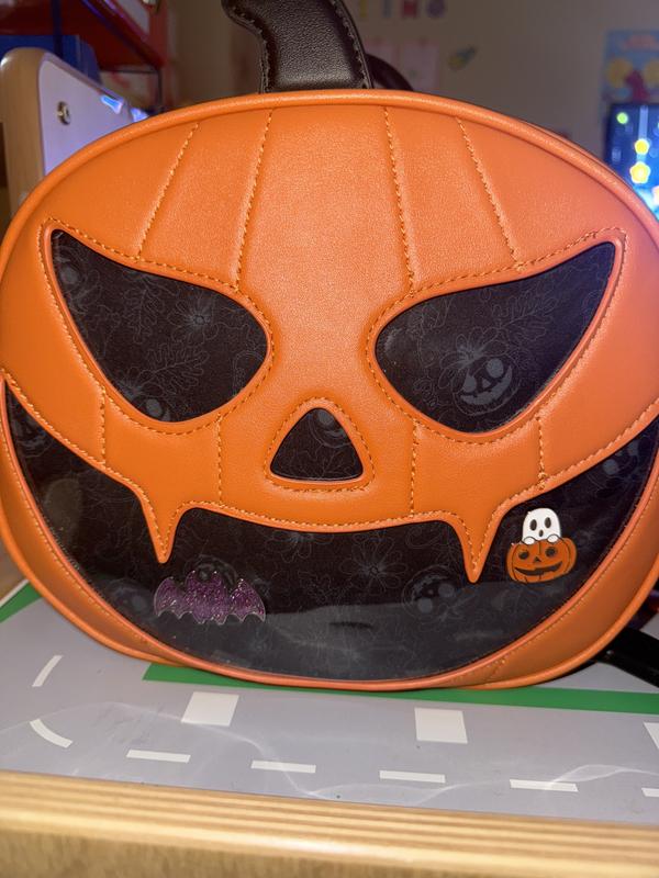 Pumpkin Figural Pin Collector Mini Backpack Pumpkin Figural Pin Collector Backpack | Hot Topic main image 3