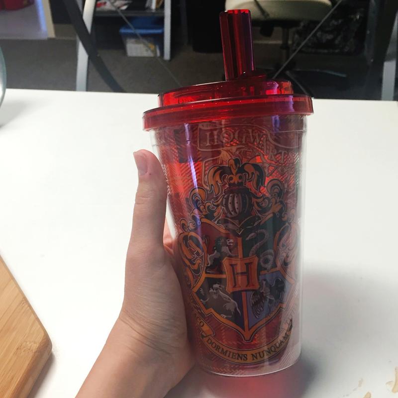 Hot Topic Harry Potter Hogwarts Floral Acrylic Travel Cup