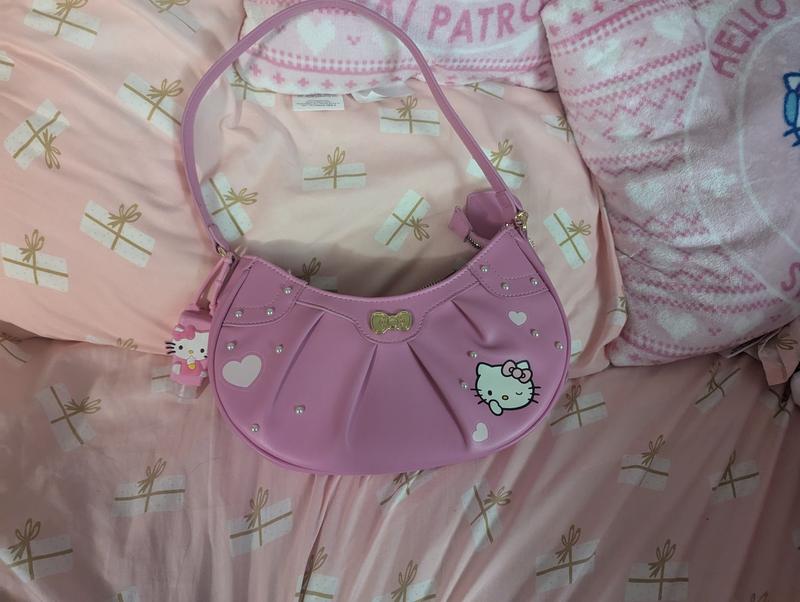 Her Universe Hello Kitty Pink Heart Baguette Bag | Hot Topic