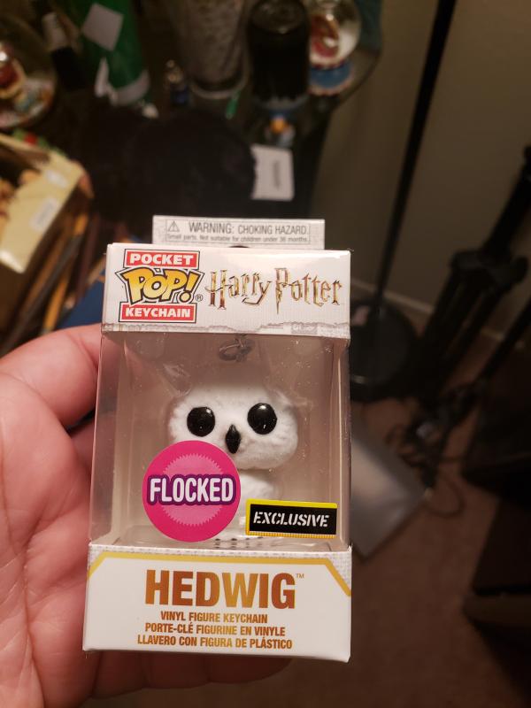 Funko Harry Potter Pocket Pop! Hedwig (Flocked) Vinyl Key Chain