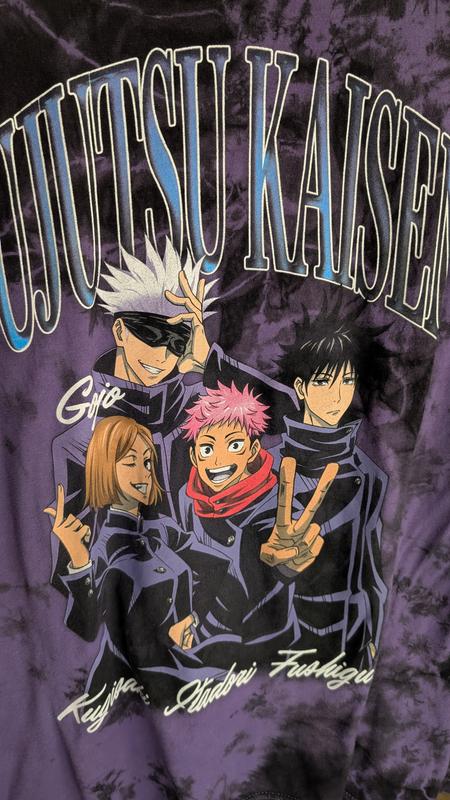 Jujutsu Kaisen Group Purple Tie-Dye T-Shirt | Hot Topic