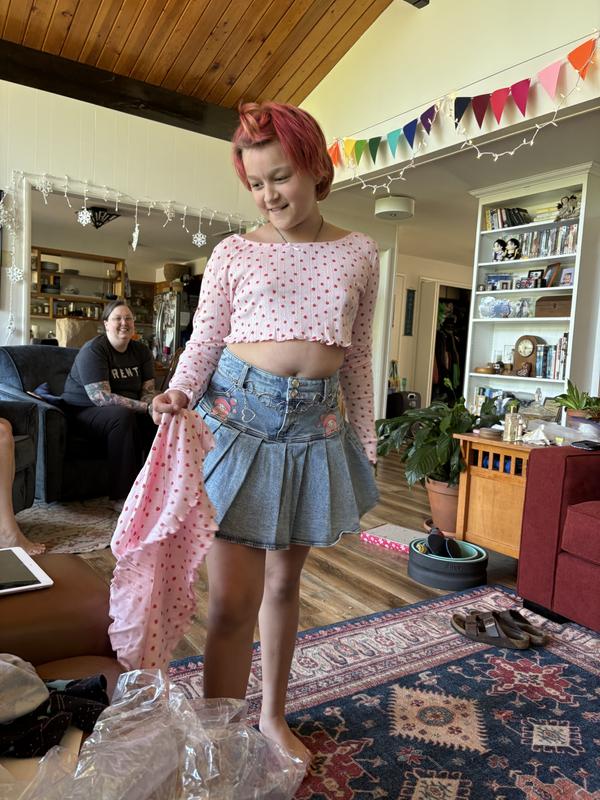 My Melody Heart Chain Belt Denim Skirt | Hot Topic