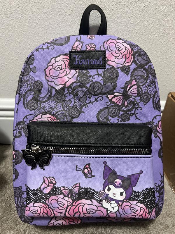 Kuromi Roses Lace Mini Backpack & Matching Cardholder Set New with Tags Amazon.com | Hot Topic Kuromi Roses Lace Mini Backpack  main image 4