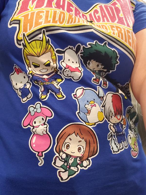 Hot Topic, Tops, My Hero Academia Hello Kitty Mash Up T Shirt