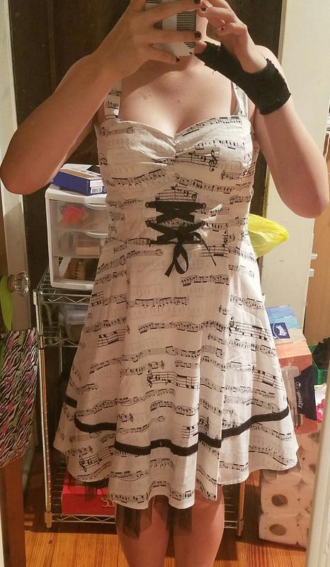 Hot topic music note dress best sale