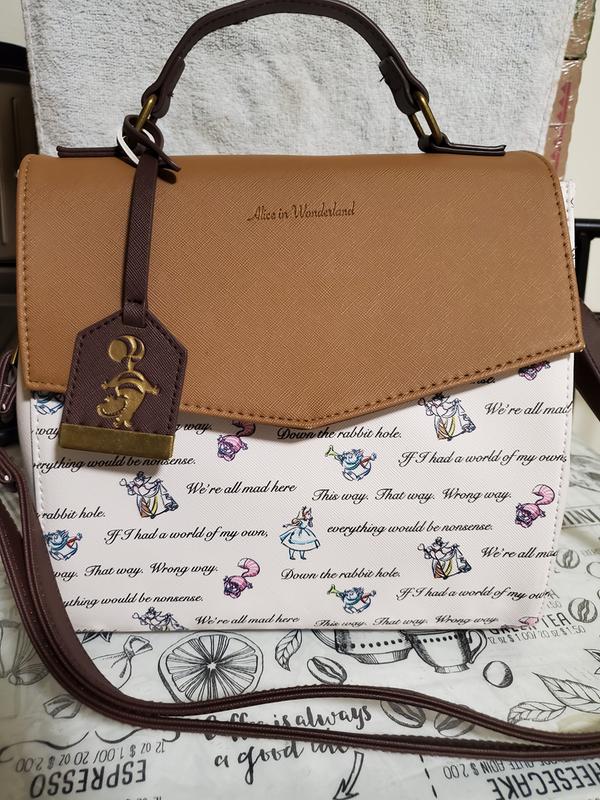 2024 Loungefly Disney Alice In Wonderland Quotes Satchel Bag