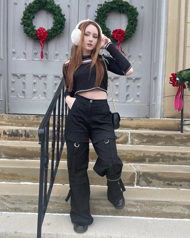 Black Straight Leg Cargo Pants Hot Topic