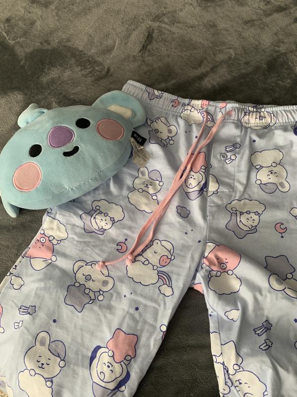 BT21 minini My Roommate Pajama Pants, Yellow Checkered (1pc) L