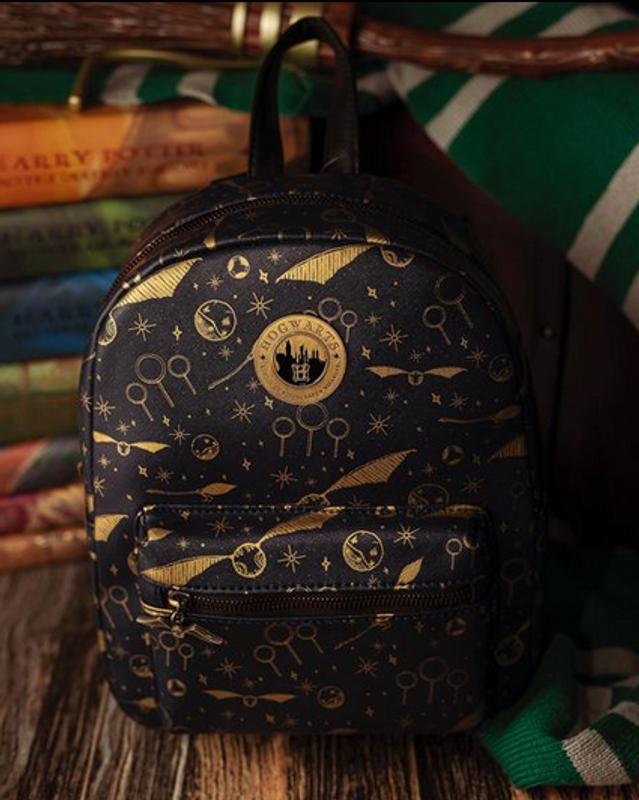 harry potter navy & gold quidditch mini backpack Loungefly Golden Hogwarts Castle But Seekers Harry Potter Navy & Gold