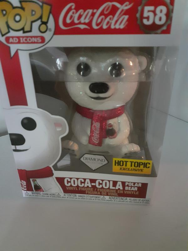 Funko Coca-Cola Diamond Collection Pop! Ad Icons Coca-Cola Polar Bear Vinyl  Figure Hot Topic Exclusive