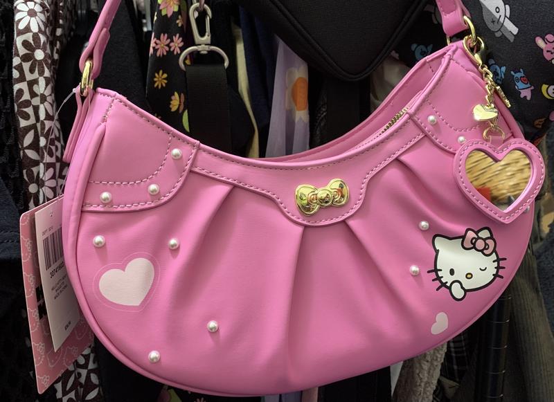 Her Universe Hello Kitty Pink Heart Baguette Bag