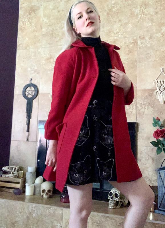 Chilling Adventures Of Sabrina Girls Red Coat Hot Topic